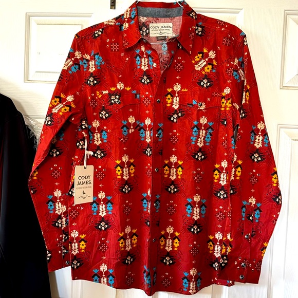 Cody James Other - James Cody Authentic Western Ware Shirt Rust Color